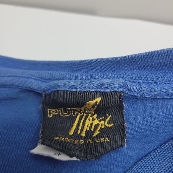 Vintage Orlando Magic NBA Men's T-Shirt Size 4XL Distressed 90's Pure Magic USA - Picture 8 of 11